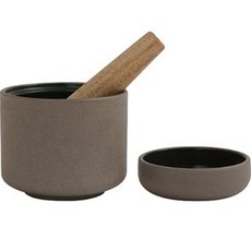 ERATO 韓國製 Lory 陶瓷嬰兒副食品研磨缽 芝麻研磨缽 3件組 艾草色, 1套