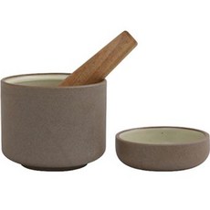 ERATO Rori 陶瓷嬰兒食品研磨缽 芝麻研磨缽 3件組 霧色, 1套