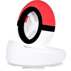 SPACE SHIELD Apple Watch 系列相容 精靈球 矽膠充電支架, 紅色