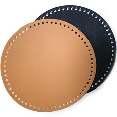 Knitt 圓形人造皮革包底 大 20 x 20 cm, 駝色, 1個