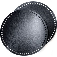 Knitt 圓形人造皮革包底 大 20 x 20 cm, 黑色, 1個