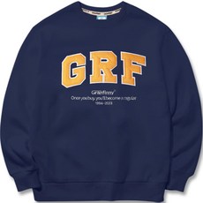 Granfinny 優質半寬鬆版型 GRF 浮雕刺繡圓領大學T GFMT013