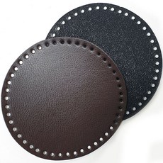 Knitt 圓形人造皮革包底 小 15 x 15 cm, 棕色, 1個