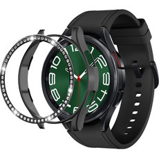 SPACE SHIELD 智慧手錶 閃耀水鑽 防撞邊框環, 黑色