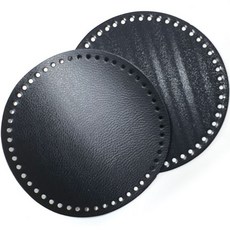 Knitt 圓形人造皮革包底 中 17 x 17 cm, 黑色, 1個