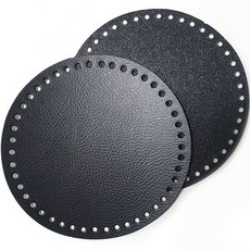 Knitt 圓形人造皮革包底 小 15 x 15 cm, 黑色, 1個