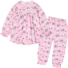 milkmilelolo Esther Bunny 女童款蜜桃絨保暖睡衣上下套裝