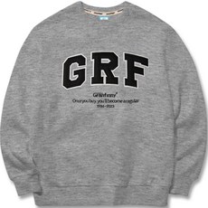 Granfinny 高級半寬鬆版型 GRF 壓紋刺繡圓領大學T GFMT013