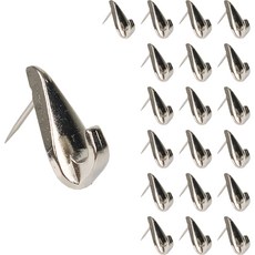 ALLGORR 免打孔壁掛掛勾 細 銀色, 20個