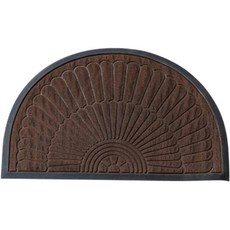 miss mone 拱形半圓玄關地板營業用出入口門墊腳踏墊, 棕色, 1個