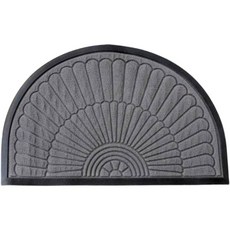 miss mone 拱形半圓玄關地板營業用出入口門墊腳踏墊, 灰色, 1個