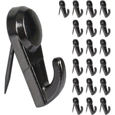 ALLGORR 免鑽孔牆壁掛鉤 單入 黑色, 20個