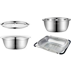 BenSoNic 4合1刨絲器攪拌盆+水槽瀝水籃組合, 1套, 混合顏色