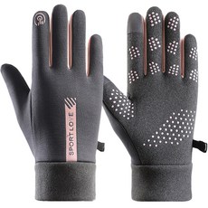 Dapumda 女款冬季修身運動登山手套 雙手組, 女款灰色