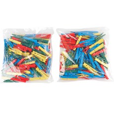 Uniart 木夾 特大 200入, 混合顏色, 1個