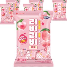 젤리셔스 러버러버 젤리 백도, 208g, 6개