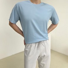 남성용 빅사이즈 머슬핏 니트 반팔티