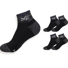 MILLET 男用毛圈短筒登山襪 A, 黑色, 1套