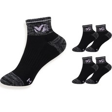 밀레 여성용 파일 단목 등산 양말 세트, 블랙, 5세트