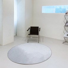 HANIL CARPET 柔軟觸感短毛防水圓形地毯