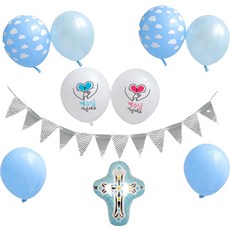 WOW PARTY KOREA 我愛耶穌氣球組, 藍色（十字氣球）, 1組