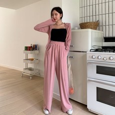 시크블랙 천우시 골지 후드집업 + 하의 세트 cpset2962k37