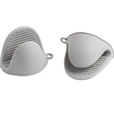 Modakitchen 純矽膠鍋柄手套, 2個, 鱷魚灰色