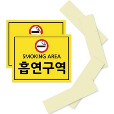 Foamax 黃色指示牌 210 x 170 mm, 2套, SMOKING AREA 吸菸区