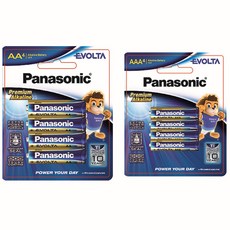Panasonic Evolta 高級鹼性電池組 AA 4入 + AAA 4入, 1套, AA 4顆+AAA 4顆