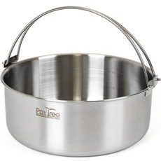 O'lbia IH爐適用PotTree系列半圓提把不鏽鋼涮涮鍋, 銀色, 20cm, 1個