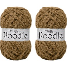 Knitt High Poodle編織線 80g, 11 花生醬, 2入