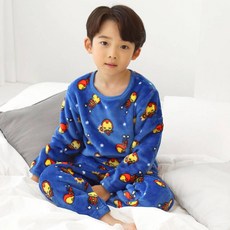 프리미에팜 남아용 마블 어벤져스 보온 수면 상하의 세트