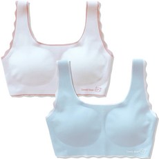 JUNIDAY 青少年棉花糖色無痕發育內衣 2件組