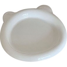 모던지 통통한 곰돌이 접시 YJ292, 화이트, 1개
