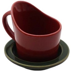 Dalsogeum 手把紙杯架杯墊組, 酒紅色, 1套