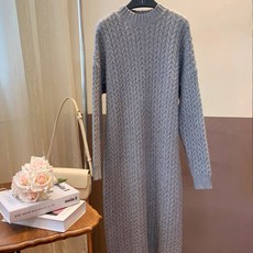 페이퍼먼츠 루즈핏 레트로 니트 롱 원피스 07057