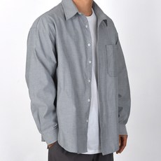 가이스토리 남성용 옥스포드 오버핏 데일리 긴팔 셔츠