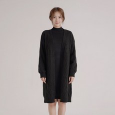 Gembling 女款寬鬆披肩領針織長袍長版開襟衫