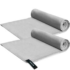 ZBIBI 涼感運動毛巾, 灰色, 2個