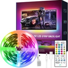 가온에이앤씨 RGBIC 移動音樂線條間接燈條 5m, 1個, RGB色彩