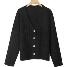 보리맘 벨 브이넥 꽈배기 임산부 니트 가디건 M057