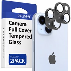 아라리 카메라 강화유리 렌즈 휴대폰 보호필름 세트 메탈블랙, 1세트