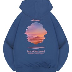 ELLENASSY 晚霞寬鬆連帽T恤