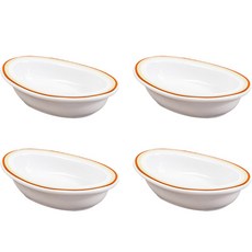 Syracuse CHINA 楓葉橢圓醬料碗 10cm, 舒適紅, 4個