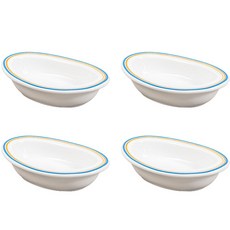 Syracuse CHINA 楓葉橢圓醬料碗 10cm, 舒適藍, 4個