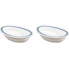 Syracuse CHINA 楓葉橢圓醬料碗 10cm, 線條藍, 2個