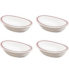 Syracuse CHINA 楓葉橢圓醬料碗 10cm, 線條棕, 4個