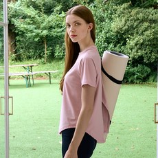 녹족 여성용 라플렌 트임 반팔티