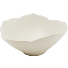 광주요 국산 화조문 화형 소면기, 아이보리, 1개