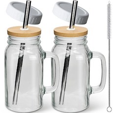 mir 經典情侶吸管玻璃杯組, 2個, 700ml